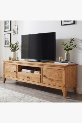 TV-Schrank Eiche massiv 160 cm rustikal nordisch